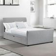 Capri Storage Bed - Light Grey Fabric - Sizes Available