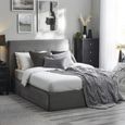 Shoreditch Ottoman Storage Bed - Grey Fabric - Sizes Available