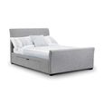 Capri Storage Bed - Light Grey Fabric - Sizes Available