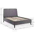 Frida Bed - Grey Fabric - Sizes Available