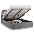 Frida Ottoman Storage Bed - Grey Fabric - Sizes Available