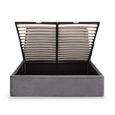 Frida Ottoman Storage Bed - Grey Fabric - Sizes Available