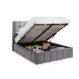 Gatsby Ottoman Storage Bed - Light Grey Fabric - Sizes Available