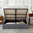 Merida Ottoman Storage Bed - Grey Fabric - Sizes Available