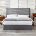 Merida Ottoman Storage Bed - Grey Fabric - Sizes Available