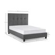 Sorrento Bed - Grey Fabric - Sizes Available