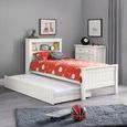 Maine Bookcase Bed - White