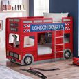 London Novelty Bunk Bed - Bus - Red Gloss