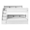 Camelot Staircase Bunk Bed - White
