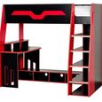 Eagle Gaming Highsleeper Bunk Bed - Black and Red