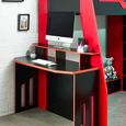 Eagle Gaming Highsleeper Bunk Bed - Black and Red