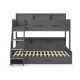 Orion Triple Sleeper Bed - Dark Grey