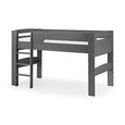 Pluto Midsleeper Bed - Dark Grey