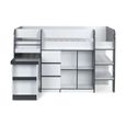 Saturn Midsleeper Bed - White and Grey