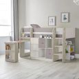 Saturn Midsleeper Bed - White and Taupe