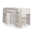 Saturn Midsleeper Bed - White and Taupe