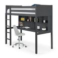 Titan Highsleeper Bed - Dark Grey