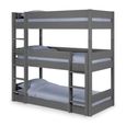 Trio Bunk Bed - 3 Level - Dark Grey