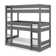 Trio Bunk Bed - 3 Level - Dark Grey