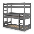 Trio Bunk Bed - 3 Level - Dark Grey