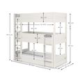 Trio Bunk Bed - 3 Level - White