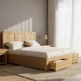 Curve Storage Bed - 2 Drawer - Oak - Sizes Available
