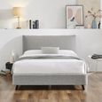 Luis Dove Grey Boucle Fabric Bed - 5ft King Size