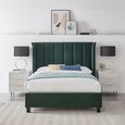 Posey Emerald Green Fabric Bed - Sizes Available