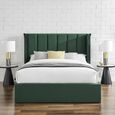 Posey Emerald Green Fabric Ottoman Bed - Sizes Available