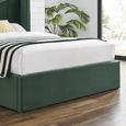 Posey Emerald Green Fabric Ottoman Bed - Sizes Available