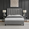 Posey Grey Fabric Bed - Sizes Available