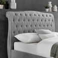 Roma Light Grey Fabric Ottoman Bed - Sizes Available