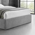 Roma Light Grey Fabric Ottoman Bed - Sizes Available
