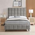 Stark Dove Grey Boucle Fabric Bed - Sizes Available
