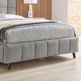 Stark Dove Grey Boucle Fabric Bed - Sizes Available