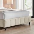 Stark Ivory Boucle Fabric Bed - Sizes Available