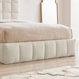 Stark Ivory Boucle Fabric Ottoman Bed - Sizes Available