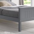Travis Grey Wooden Bed - High Footend - Sizes Available