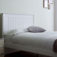 Travis White Wooden Bed - High Footend - Sizes Available