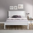 Travis White Wooden Bed - Low Footend - Sizes Available