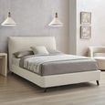 Luis Ivory Boucle Fabric Bed - 5ft King Size
