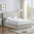 Roma Natural Fabric Ottoman Bed - Sizes Available