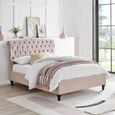 Roma Pink Fabric Bed - Sizes Available