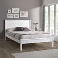 Travis White Wooden Bed - Low Footend - Sizes Available