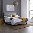 Accent Ottoman Storage Bed - Marbella Grey Fabric - Sizes Available