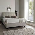 Accent Ottoman Storage Bed - Oatmeal Fabric - Sizes Available