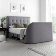 Falmer Ottoman Storage TV Bed - Marbella Grey Fabric - Sizes Available