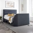 Kirkley Ottoman Storage TV Bed - Pendle Slate Fabric - Sizes Available