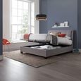 Accent Ottoman Storage Bed - Marbella Grey Fabric - Sizes Available