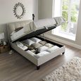 Accent Ottoman Storage Bed - Oatmeal Fabric - Sizes Available